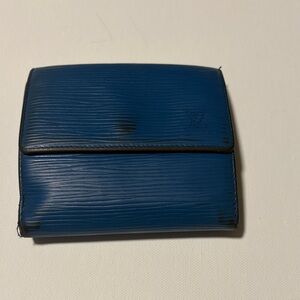 Louis Vuitton Epi Elise Blue Wallet